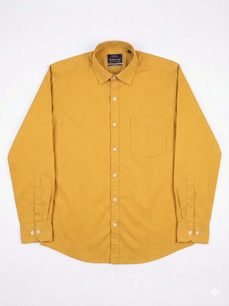 Mustard dobby shirt, Gunjan Creations
