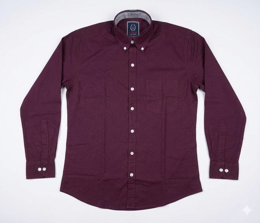 Maroon oxford shirt, Gunjan Creations